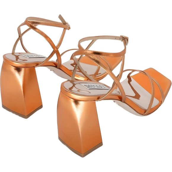 Badgley Mischka Ivanka Heeled Sandal Rust Orange Women's US 9.5 - Picture 3 of 6